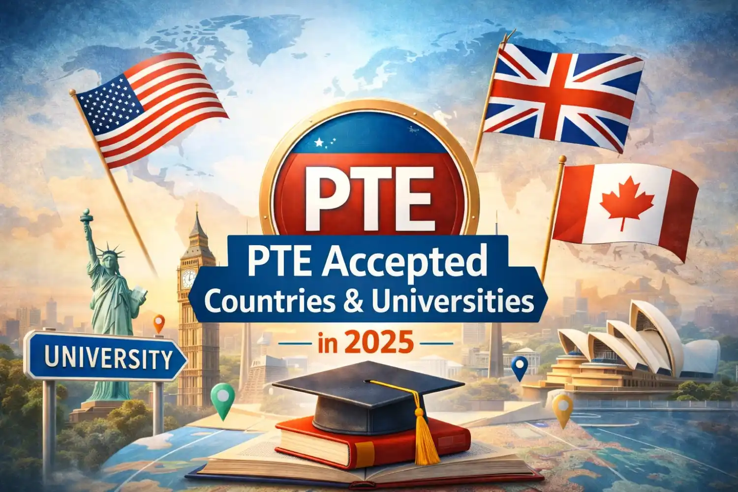 PTE Accepted Countries Universities in 2025